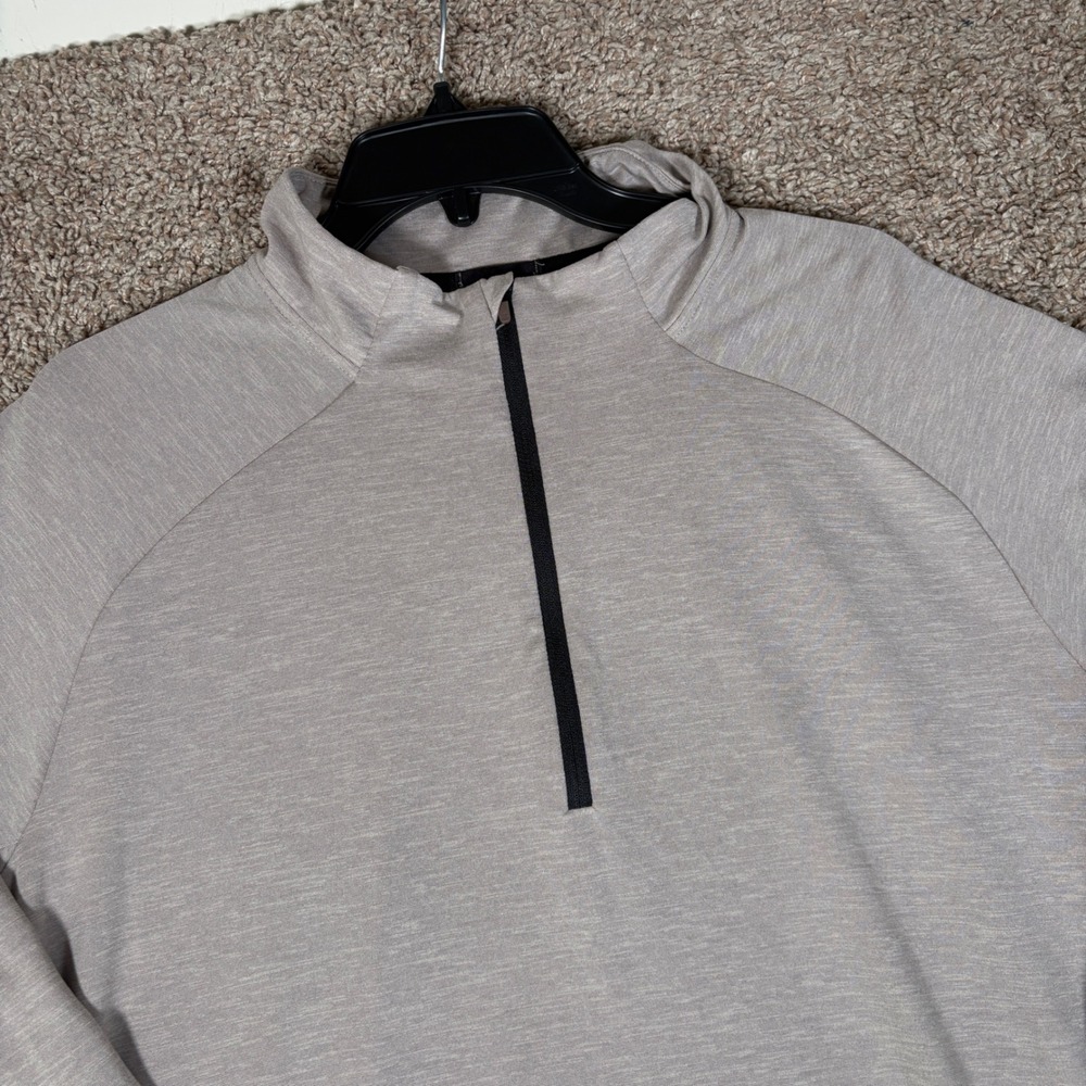 REI Co-op Mens‎ XXLarge Quarter Zip Pullover Heathered Tan Hiking Top 176210